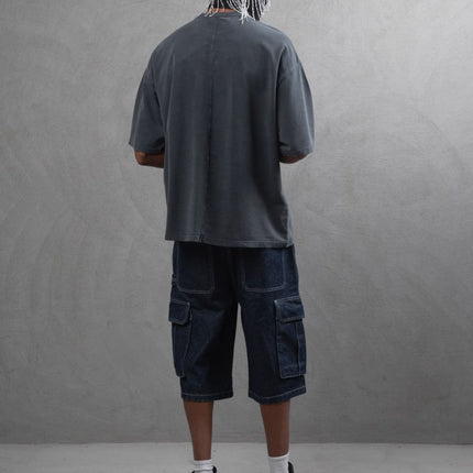 Oversize Cotton Tee - "Strong Brave Couture" Graphic Print