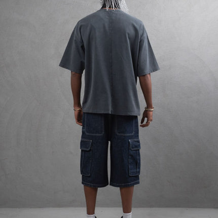 Oversize Cotton Tee - "Strong Brave Couture" Graphic Print