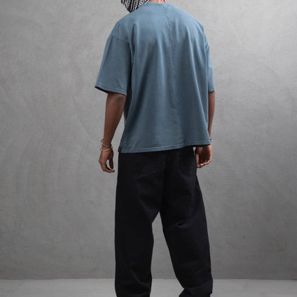 Oversize Cotton Tee - "Strong Brave Couture" Graphic Print