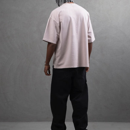 Oversize Cotton Tee - "Strong Brave Couture" Graphic Print