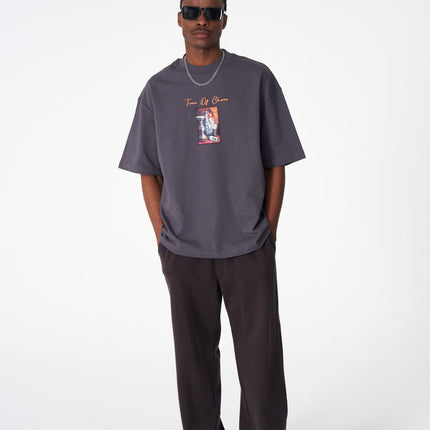Time Of Chaos Vase Graphic Oversize Cotton Tee