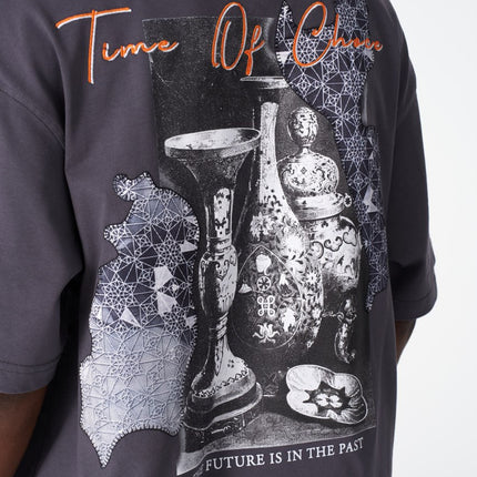Time Of Chaos Vase Graphic Oversize Cotton Tee
