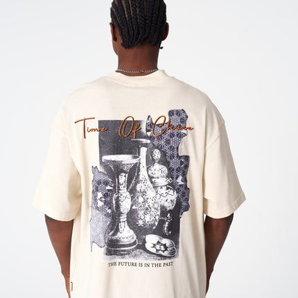 Time Of Chaos Vase Graphic Oversize Cotton Tee