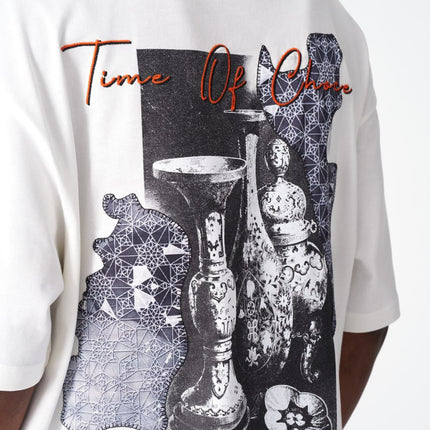 Time Of Chaos Vase Graphic Oversize Cotton Tee