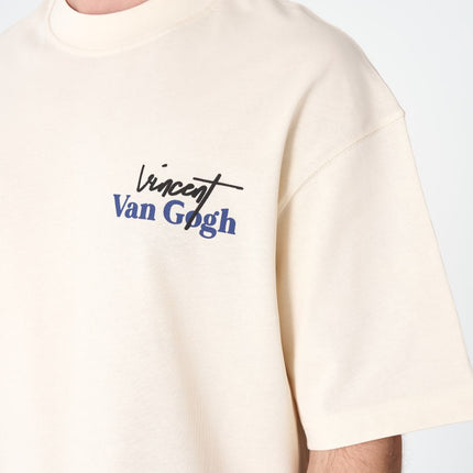 Oversize Cotton Tee / Vincent Van Gogh Artist Name & Art Print