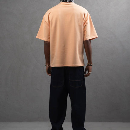 Oversize Cotton Tee – "Virtual Nomad" Graphic Print