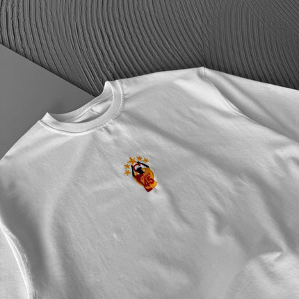Oversize Embroidered T-Shirt – OSIMHEN 45 Flame & Stars Logo