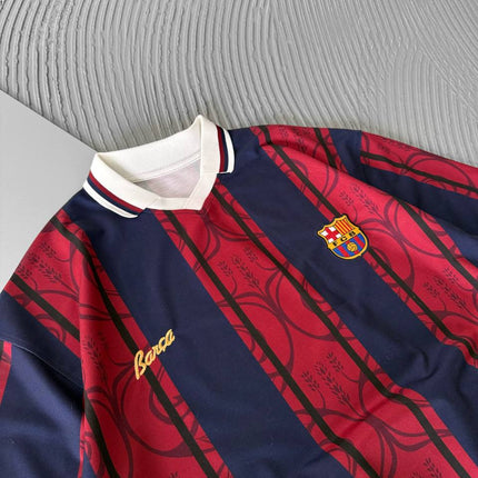 Barça Style Striped Oversize Football Jersey Tee