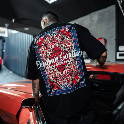 Oversize Graphic Cotton Tee – Ornate Pattern Print