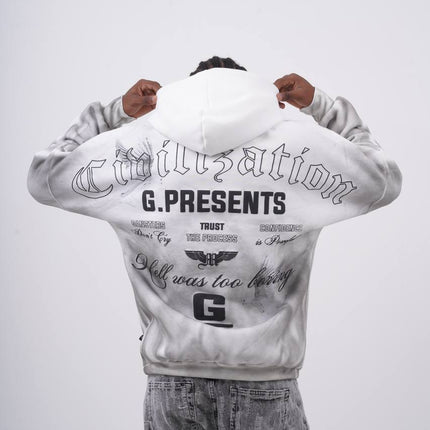 Oversized "Civilization" Graphic Hoodie - Unisex Streetwear Sweatshirt