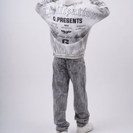 Oversized "Civilization" Graphic Hoodie - Unisex Streetwear Sweatshirt
