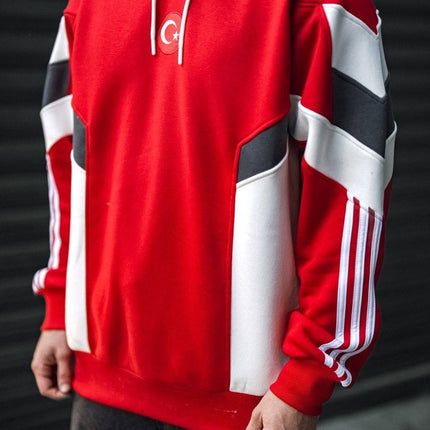 Oversized Hoodie with Turkish Flag Design