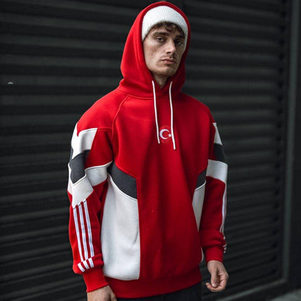 Oversized Hoodie with Turkish Flag Design