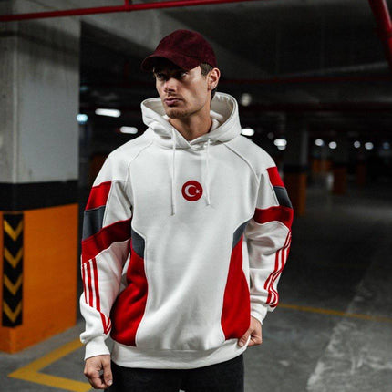 Oversized Hoodie with Turkish Flag Design