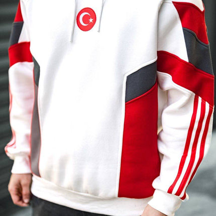 Oversized Hoodie with Turkish Flag Design