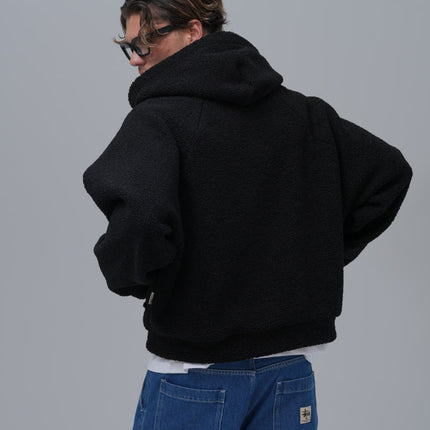 Oversized Sherpa Zip-Up Hoodie – Unisex Streetwear Comfort