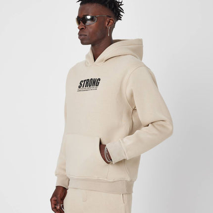 Oversized Sweatshirt with Strong Print on Chest and Back