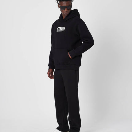Oversized Sweatshirt with Strong Print on Chest and Back