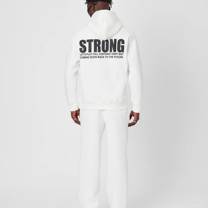 Oversized Sweatshirt with Strong Print on Chest and Back
