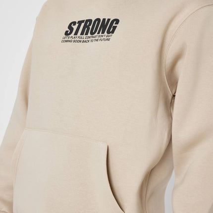 Oversized Sweatshirt with Strong Print on Chest and Back