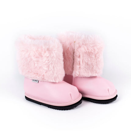 Pink Velvet Barefoot Ankle Boot Topper | Ozznek Removable Sole Shoes
