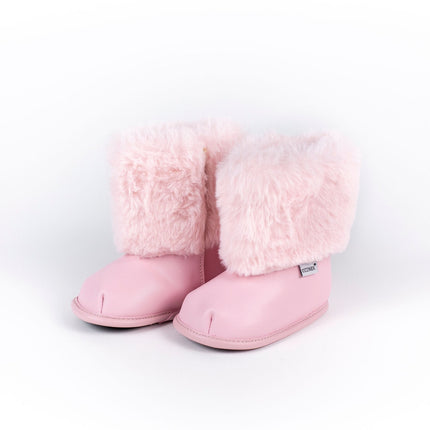 Pink Velvet Barefoot Ankle Boot Topper | Ozznek Removable Sole Shoes