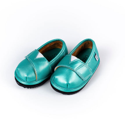 Teal Velvet Barefoot Shoe Topper | Ozznek Wide Toe Box & Zero-Drop