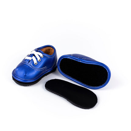 Blue Velvet Barefoot Shoe Topper | Ozznek Removable Sole Shoes