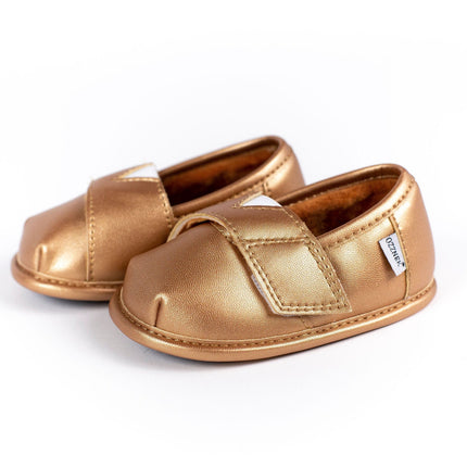 Gold Velvet Barefoot Shoe Topper | Ozznek Zero-Drop & Wide Toe Box
