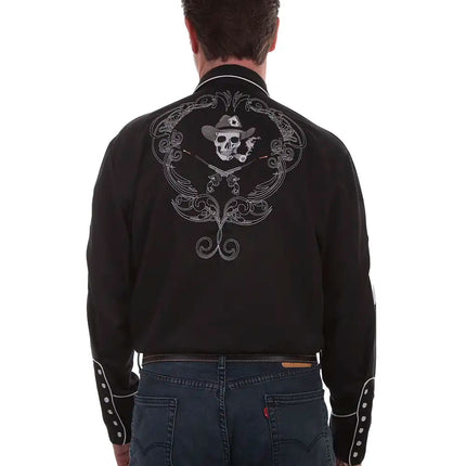 Scully Dead Man's Hand - Embroidered Men's Western Shirt