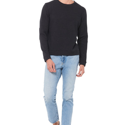 Men's French Terry Patch Sleeve Sweatshirt