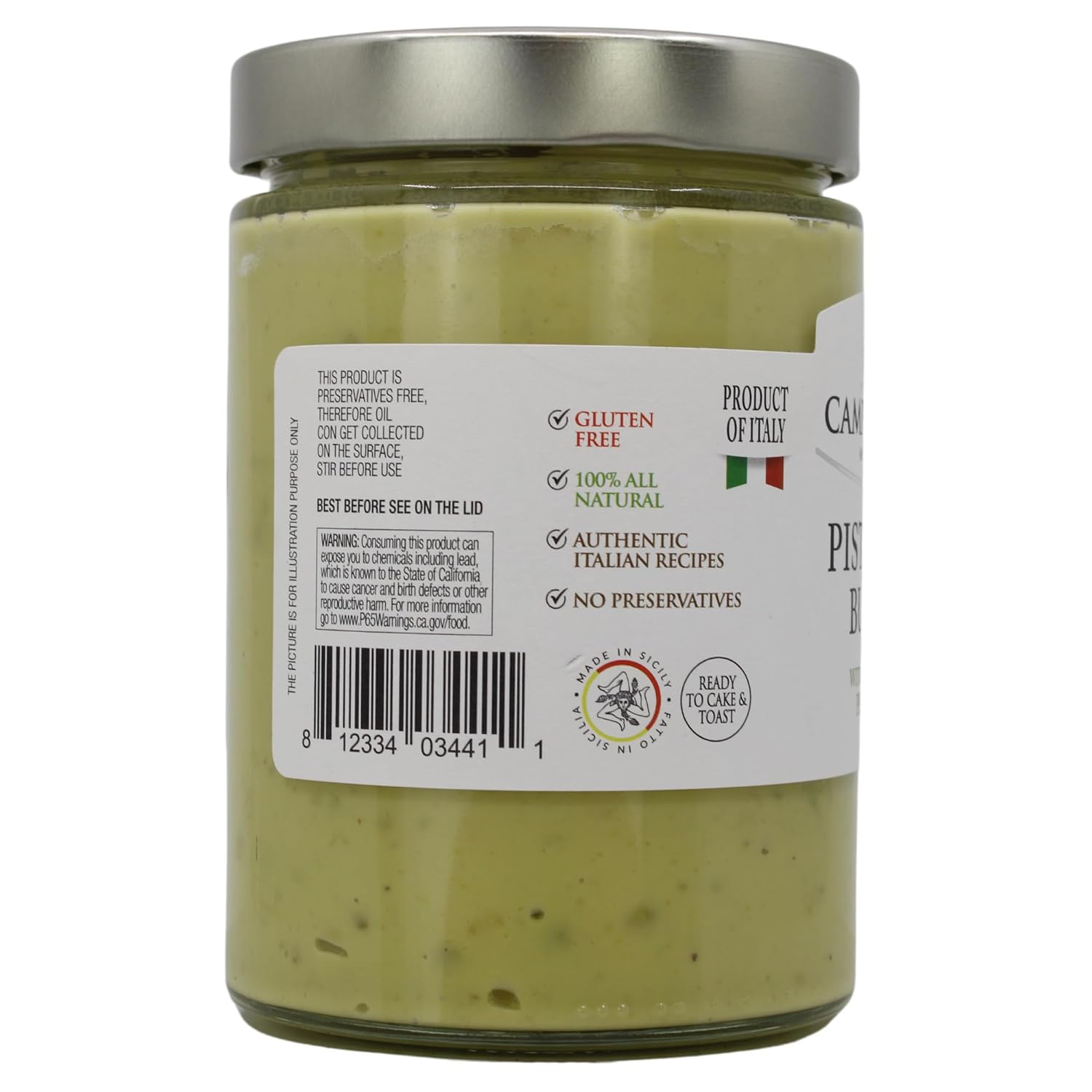 Campo D'Oro, Crunchy Pistachio Butter Cream, 21.2oz