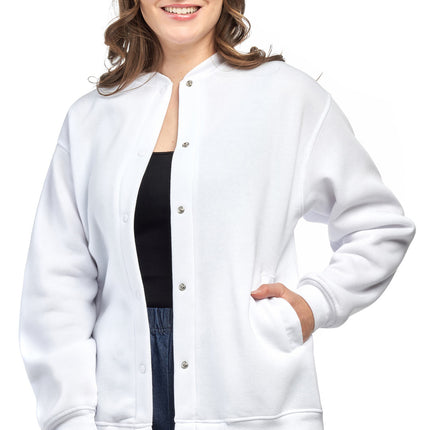 Womens Snap Up Jacket - Soft, Fleecy Lining for Three-Season Comfort