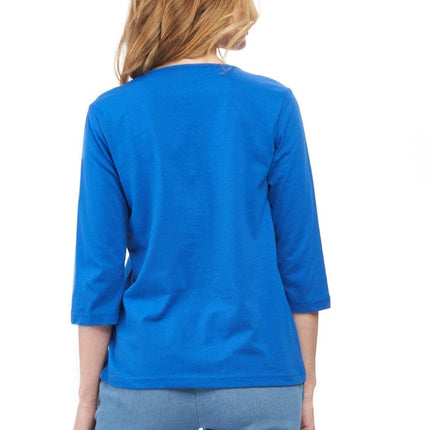 Women's Classic Comfort Fit 3/4 Sleeve length Crew Neck Jersey knit T-Shirt