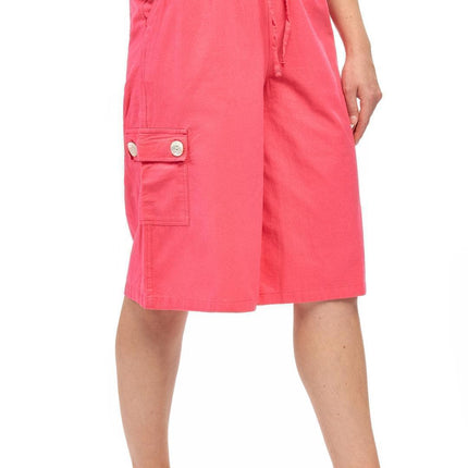 Women's 100% Calcutta Cotton Split Skirt Culottes with Cargo Pockets
