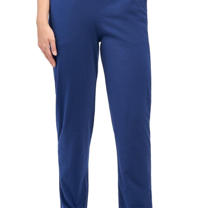 Women's Knit Pull on Pants - Cotton Blend with Flat Front waistband