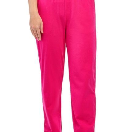 Women's Knit Pull on Pants - Cotton Blend with Flat Front waistband