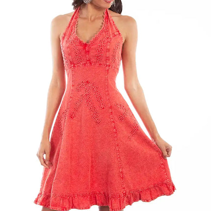 Scully Cantina Halter Top Dress (PSL-053) - Women's Sundress (Closeout)