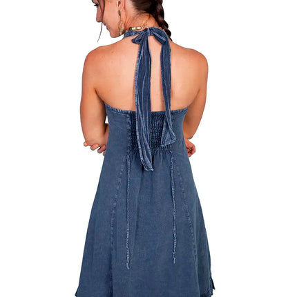 Scully Cantina Halter Top Dress (PSL-053) - Women's Sundress (Closeout)