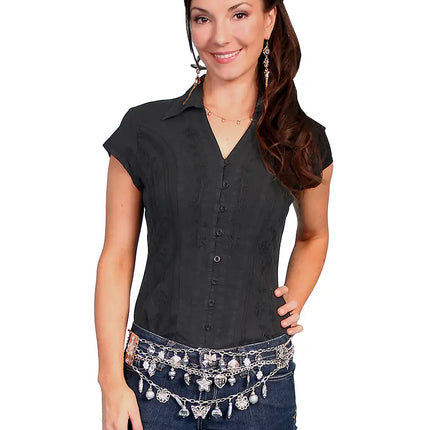 Scully Cantina Short Sleeve Blouse (PSL-066) - Women's Shirt