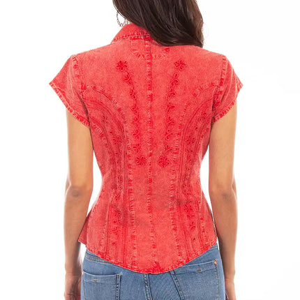 Scully Cantina Short Sleeve Blouse (PSL-066) - Women's Shirt