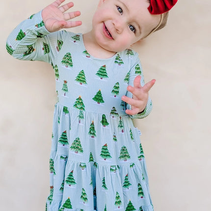 Long Sleeve Twirl Dress & Short Set