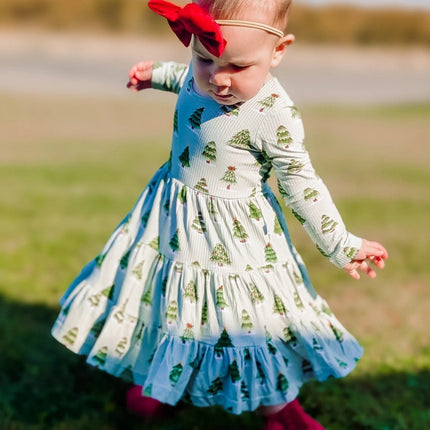 Long Sleeve Twirl Dress & Short Set