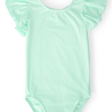 Pastel Green S/S Flutter Sleeve Leotard