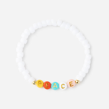Peace Multicolored Letter Bracelet