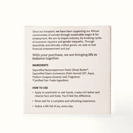 Traditional African Black Soap Bar<br>Peace