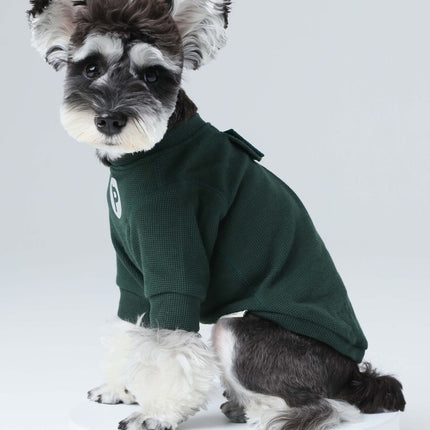 Embroidery Waffle T-Shirt - Green