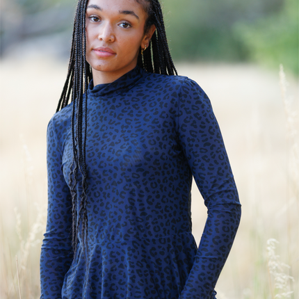 Peplum Turtleneck Top