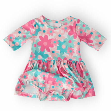 Petal Perfection 3/4 Sleeve Twirl Bodysuit