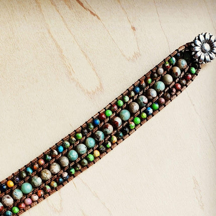 Impression Jasper Woven Bracelet-Multi Colored 805m